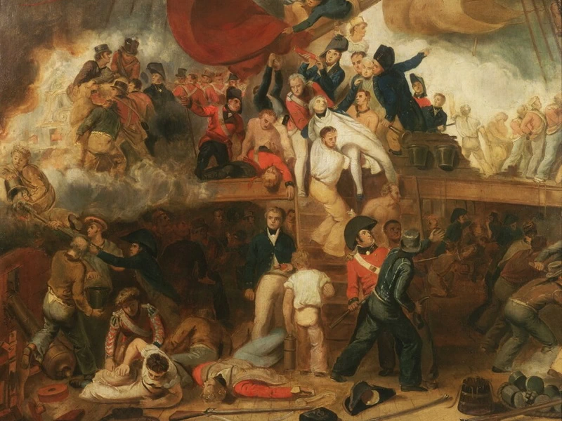 1766-Samuel Drummond - La morte di Nelson nella battaglia di Trafalgar, 21 ottobre 1805